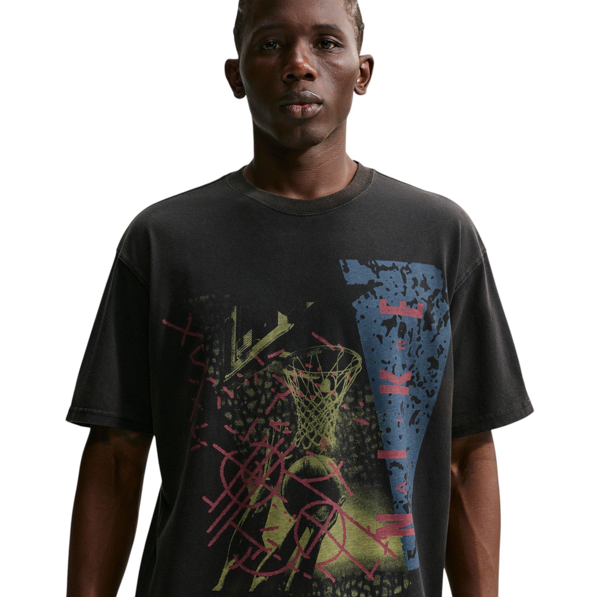 Nike Men's M90 Summit Hoop Basketball T-Shirt - BLACK